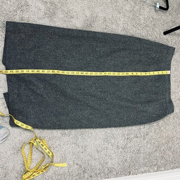 Vintage Sag Harbor Gray Wool Blend Midi Y2K Pencil Skirt Sz. 14 - Picture 11 of 12
